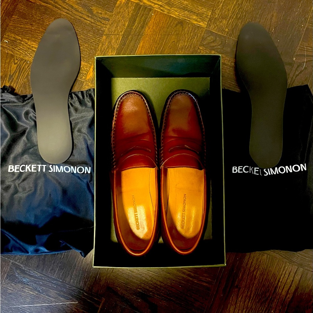 Beckett Simonon Lambert Loafers - Oak, size 11.5